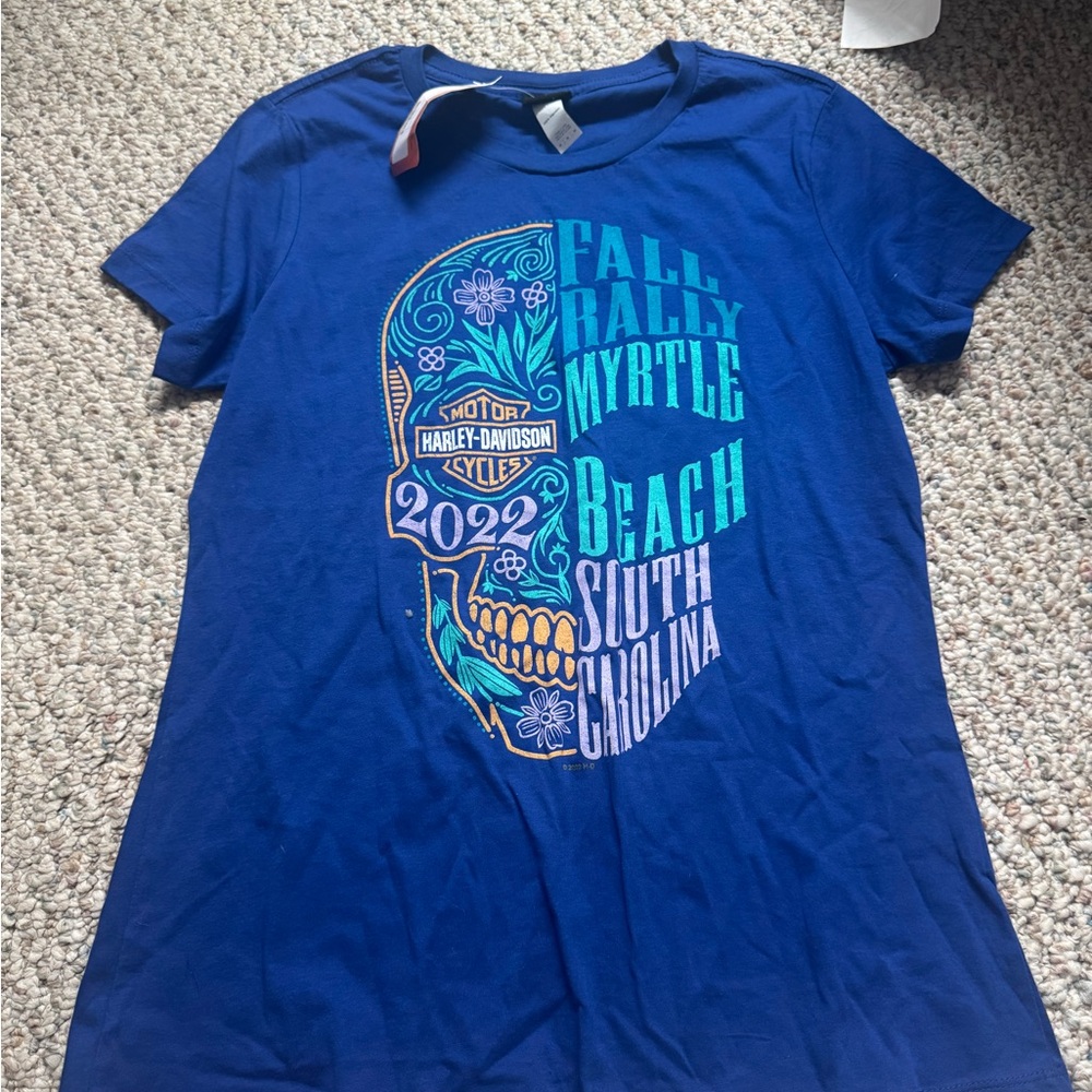 Harley-Davidson Blue Graphic Women's Shirt